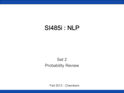SI485i : NLP