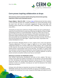 Cerm proves inspiring collaboration at drupa