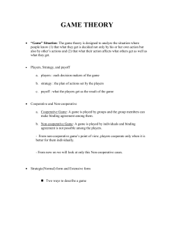 GAME THEORY