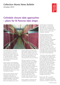 Colindale closure date approaches – plans for
