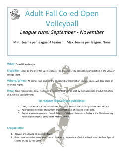 Adult Fall Co-ed Open Volleyball