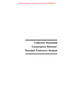 Collective Household Consumption Behavior: Revealed Preference