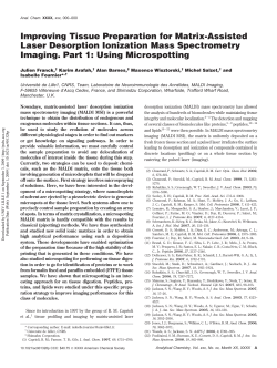 Improving Tissue Preparation for Matrix-Assisted - Laboratoire