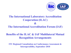 ILAC-IAF Presentation 2008-09