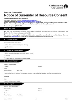 P-008 - Notice of Surrender