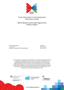 (VET), the E2E facilitates trainings with Work