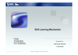 SAS Learning Mechanism
