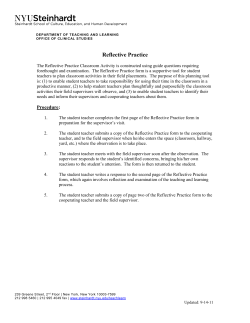 Reflective Practice Classroom Activity