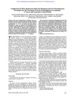 Comparison of Three Remission Induction Regimens and Two