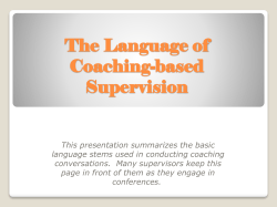 The Language of Coaching