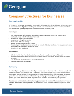 Company Structure - Georgian College