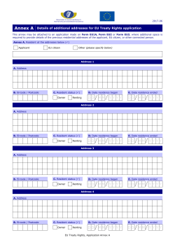 EUTR Application Annex A - Irish Naturalisation and Immigration