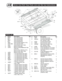 Grain Cart Roll Tarp Parts List and Set Up Instructions