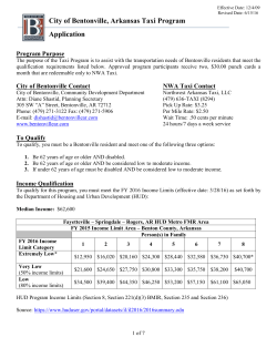 Application - City of Bentonville