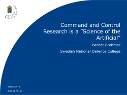 presentation - Command and Control Research Portal