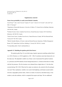 Supplementary material Future burn probability in south
