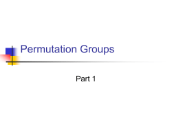 Permutation Groups