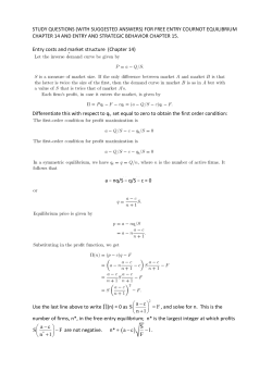 STUDY QUESTIONS with answers for free entry and entry and