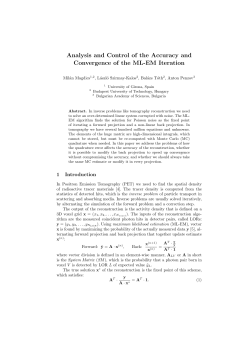 Analysis and Control of the Accuracy and Convergence of the