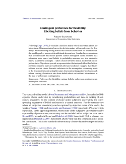 Contingent preference for flexibility: Eliciting beliefs from behavior