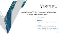 How Will the CFPB`s Proposed Arbitration Clause Ban Impact You?