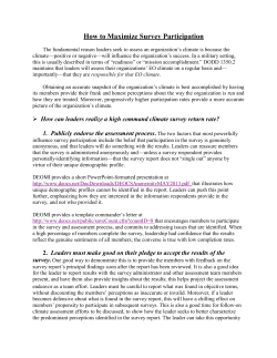 How to Maximize Survey Participation