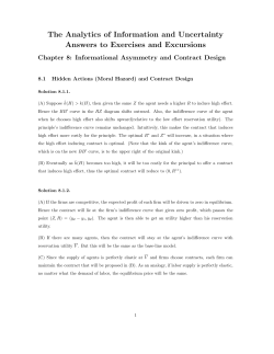 The Analytics of Information and Uncertainty Answers to Exercises