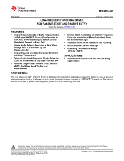 TPIC84134-Q1 Low-Frequency Antenna Driver