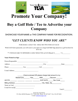 NOW IS YOUR CHANCE - Texas Gas Association