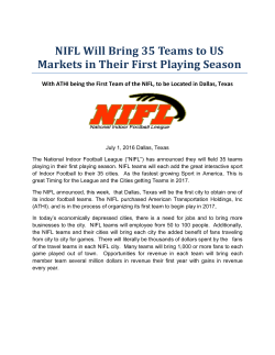 NIFL Will Bring 35 Teams to US Markets in Their First Playing Season