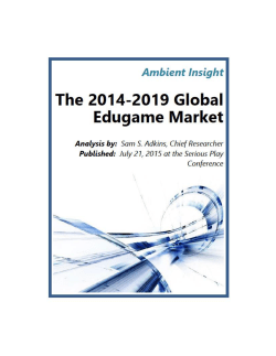 The 2014-2019 Global Edugame Market