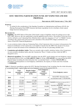 IOTC&ndash;2017&ndash;SCAF14&ndash;8[E] IOTC MEETING PARTICIPATION FUND