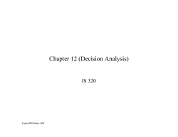 Chapter 12 (Decision Analysis)