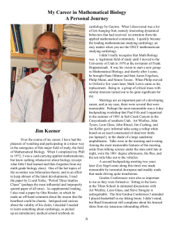 Jim Keener - The Society for Mathematical Biology