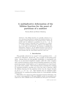 A multiplicative deformation of the M&ouml;bius function for the poset of