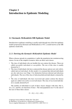 Introduction to Epidemic Modeling