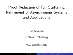 Proof Reduction for Fair Stuttering Refinement
