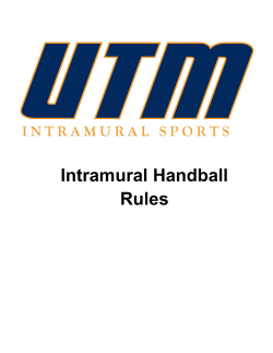 Intramural Handball Rules