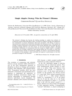 Simple Adaptive Strategy Wins the Prisoner`s Dilemma