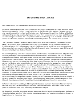 newslette r jul y 2 0 0 9 - King Edward VI Camp Hill School for Boys