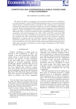 competition and cooperation in a public goods game