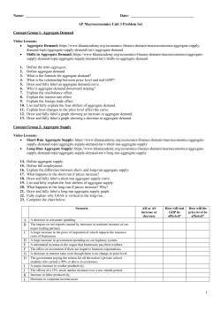 AP Macroeconomics Unit 3 Problem Set