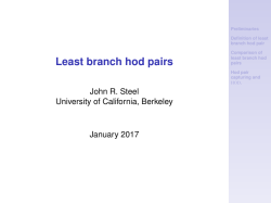 Least branch hod pairs
