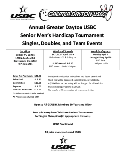 Annual Greater Dayton USBC Senior Men`s