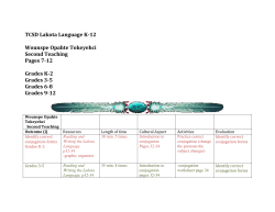 TCSD Lakota Language K12 Second Teaching