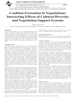 Coalition Formation in Negotiations