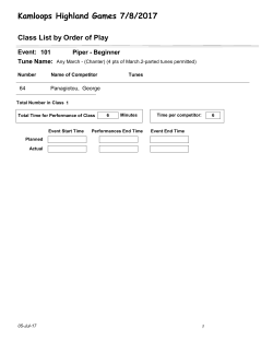Kamloops Highland Games 7/8/2017