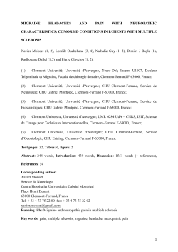 comorbid relationship between migraine and pain with - HAL