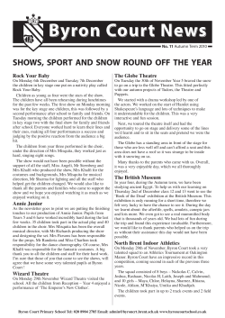 shows, sport and snow round off the year