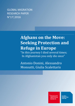 Afghans on the Move: Seeking Protection and Refuge in Europe